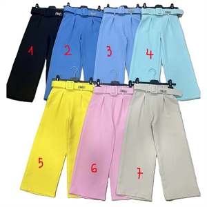 Spodnie dziewczęce z szerokimi nogawkami (4-14)