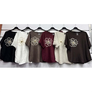 Sweter damski z krótkim rękawem - Produkt Włoski