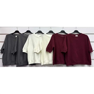 Sweter damski z krótkim rękawem - Produkt Włoski