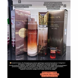 Komplet Krem nawilżający ujędrniający i wygładzający skórę + Energetyzująca z kolagenem i cordyceps