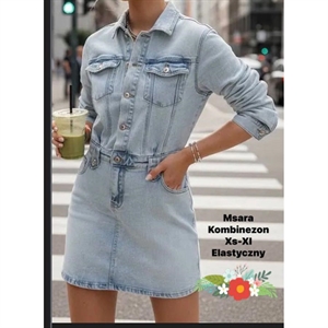 Kombinezon jeansowy damski XS-XL