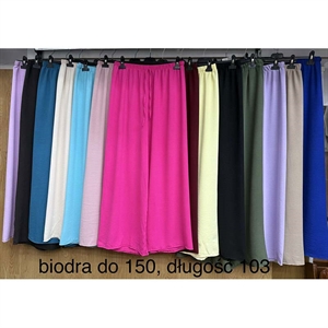 Spodnie szerokie nogawki biodra do (150cm),długość (103cm) produkt Polski