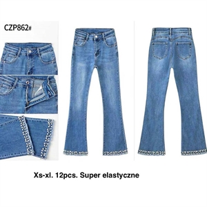 Jeansy dzwony damskie  XS-XL