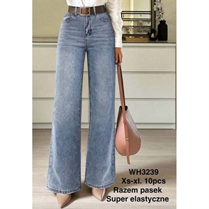 Jeansy szerokie nogawki  XS-XL