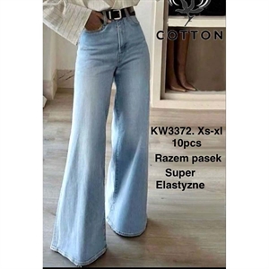 Jeansy szerokie nogawki  XS-XL
