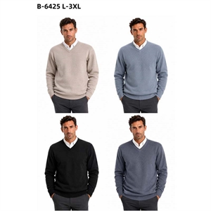 Sweter męski z dekoltem w serek  L-3XL