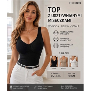 Top z usztywnianymi miseczkami  S/M-L/XL
