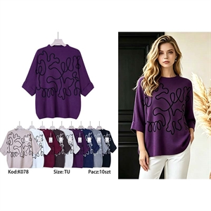 Sweter damski okrągły