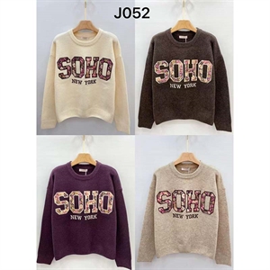 Sweter damski okrągły