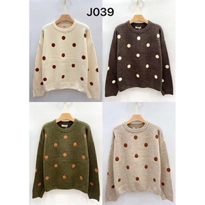Sweter damski okrągły