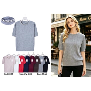 Sweter damski z krótkim rękawem  S/M-L/XL