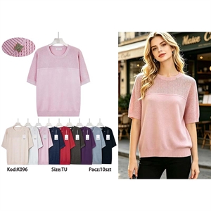Sweter damski z krótkim rękawem