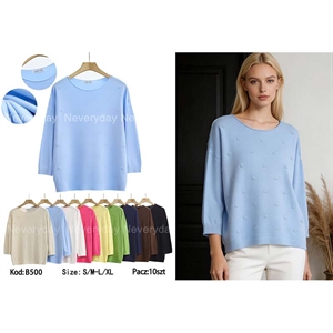 Sweter damski okrągły  S/M-L/XL
