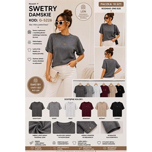 Sweter damski z krótkim rękawem