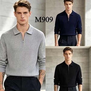 Sweter męski na pół suwak  S-XL