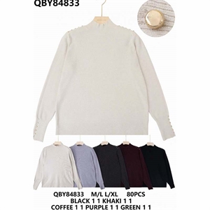 Sweter damski z półgolfem  M/L-L/XL