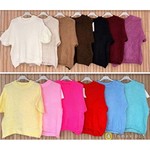 Sweter damski z krótkim rękawem
