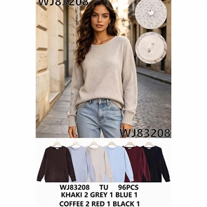 Sweter damski okrągły