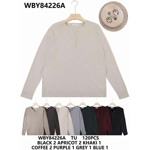 Sweter damski z dekoltem w serek