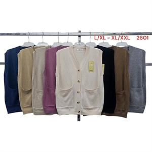 Kamizelka swetrowa zapinana na guziki  L/XL-XL/2XL