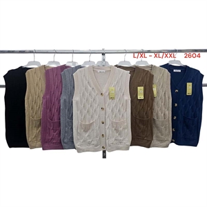 Kamizelka swetrowa zapinana na guziki  L/XL-XL/2XL
