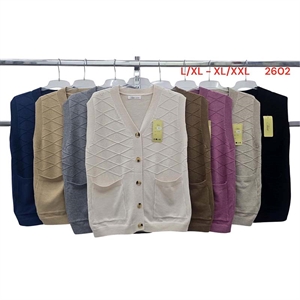 Kamizelka swetrowa zapinana na guziki  L/XL-XL/2XL