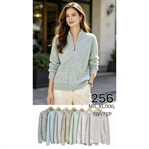 Sweter damski rozpinany na zamek  M/L-XL/2XL
