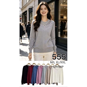 Sweter damski okrągły  M/L-XL/2XL