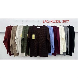 Sweter damski z dekoltem w serek  L/XL-XL/2XL