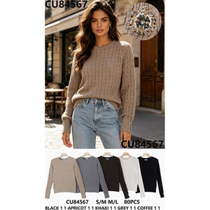 Sweter damski okrągły S/M-M/L