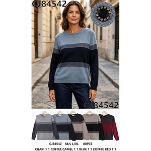 Sweter damski okrągły M/L-L/XL