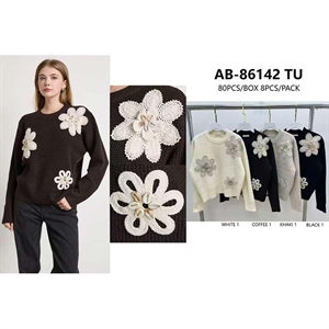 Sweter damski okrągły