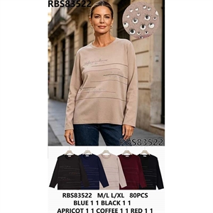 Sweter damski okrągły M/L-L/XL