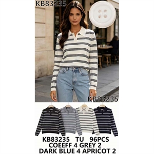 Sweter damski z dekoltem w serek