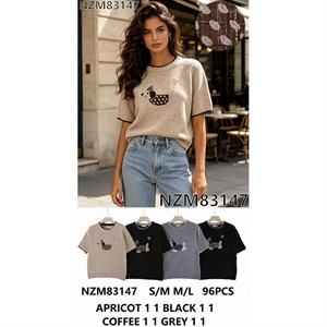 Sweter damski z krótkim rękawem  S/M-M/L