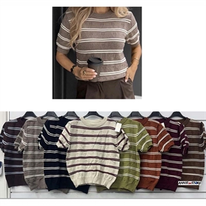 Sweter damski z krótkim rękawem