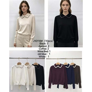 Sweter damski z kołnierzykiem
