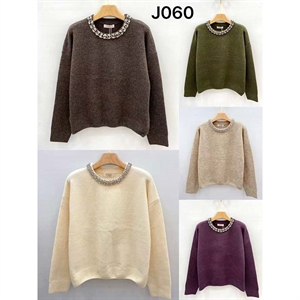 Sweter damski okrągły