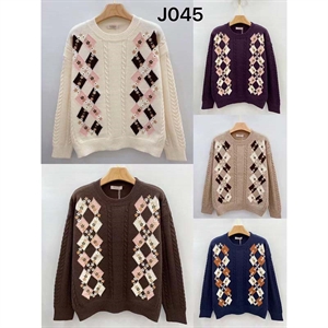 Sweter damski okrągły