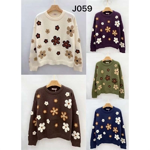 Sweter damski okrągły