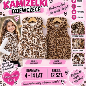 Kamizelka dziewczęca  4-14 lat