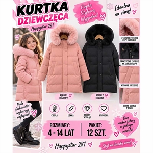Kurtka dziewczęca  4-14 lat