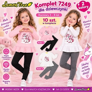 Komplet dziewczęcy  3-8 lat
