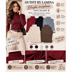 Bluzka damska ocieplana  M/L-2XL/3XL