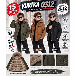 Kurtka chłopięca  4-12 lat
