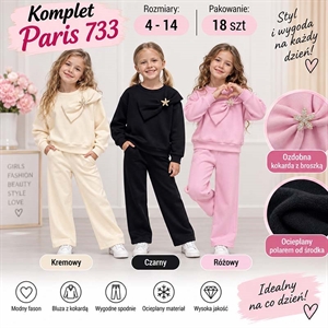 Komplet ocieplany dziewczęcy  4-14 lat