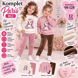 Komplet ocieplany dziewczęcy  98-128