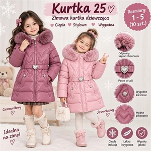 Kurtka zimowa dziewczęca  1-5 lat