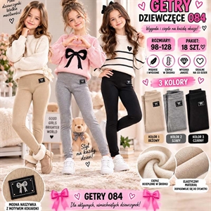 Getry ocieplane dziewczęce  98-128