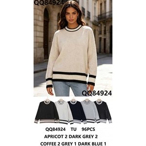 Sweter damski okrągły